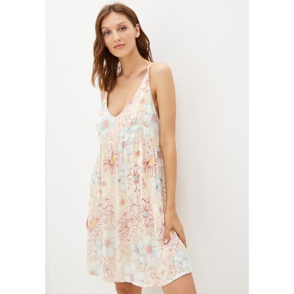 Rip Curl Fiesta Floral Cover UP Dress Blush - Picture 1 of 14